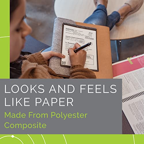 Rocketbook Flip - with 1 Pilot Frixion Pen & 1 Microfiber Cloth Included - Black Cover, Executive Size (6" x 8.8")