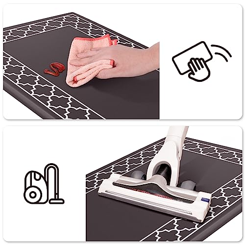 LuxStep Kitchen Mat Set of 2 Anti Fatigue Mat, Non Slip Kitchen Rugs and Mats Waterproof Memory Foam Kitchen Rug, Standing Desk Mat Floor Mats for House,Sink,Office,Kitchen (Chocolate)