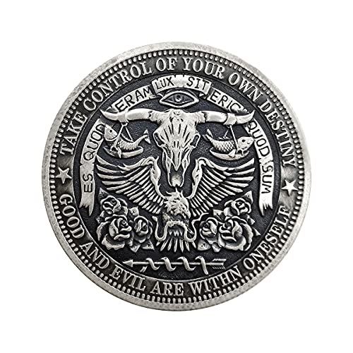 Egyptian Myth Azrael Anubis Werewolf Hobo Nickel Antique Silver Collection Challenge Coin Satan Series