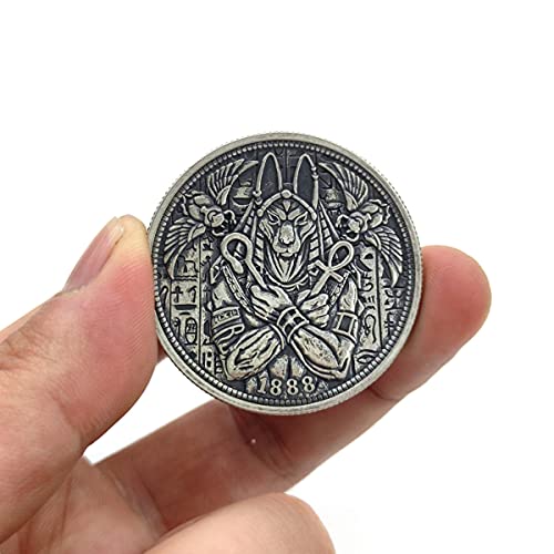 Egyptian Myth Azrael Anubis Werewolf Hobo Nickel Antique Silver Collection Challenge Coin Satan Series