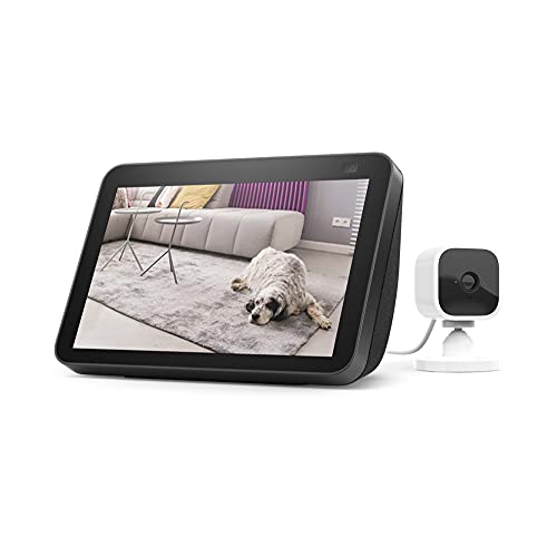 All-new Echo Show 8 (2nd Gen, 2021 release) - Charcoal bundle with Blink Mini