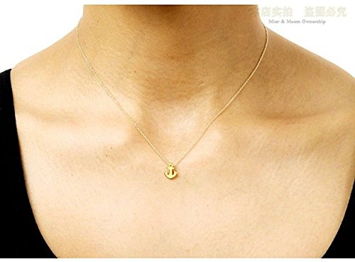 LANG XUAN Friendship Anchor Compass Necklace Good Luck Elephant Pendant Chain Necklace with Message Card Gift Card