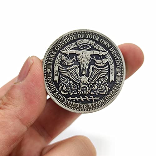 Egyptian Myth Azrael Anubis Werewolf Hobo Nickel Antique Silver Collection Challenge Coin Satan Series
