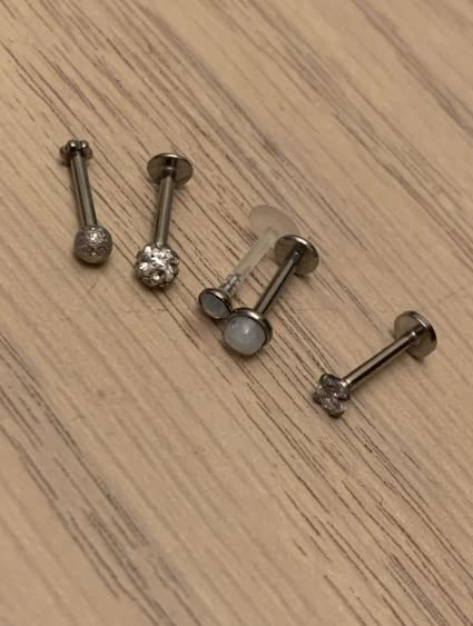 Briana Williams 16G Tragus Earrings Studs Surgical Steel Helix Cartilage Daith Rook Earring Barbell Lip Rings Piercing Jewelry for Women Men