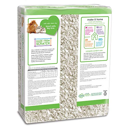 carefresh 99% Dust Free White Natural Paper Small Pet Bedding with Odor Control, 50 L