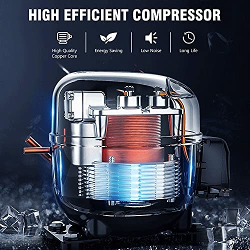 OYLUS Commercial Ice Maker Machine, 70lbs/24H Stainless Steel Freestanding Ice Machine With 17LBS Ice Storage Capacity, 32 Ice Cubes Within One Cycle Of 11-20 Mins For Home Party, Bar, Cafe and Office