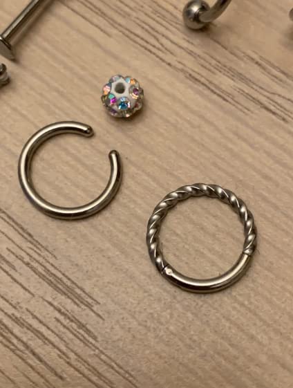 Briana Williams 16G Tragus Earrings Studs Surgical Steel Helix Cartilage Daith Rook Earring Barbell Lip Rings Piercing Jewelry for Women Men