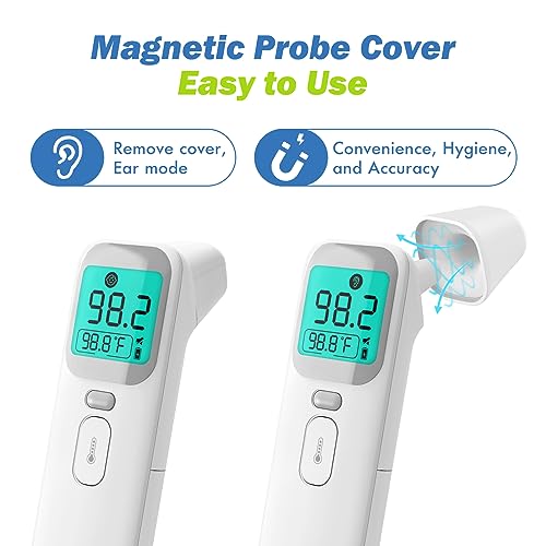 Infrared Forehead Thermometer for Adults, ELERA No Touch Infrared Thermometer for Adult and Baby, Instant Read Head Thermometer with Non Contact. Touchless Thermometer for Fever for Humans, Offices