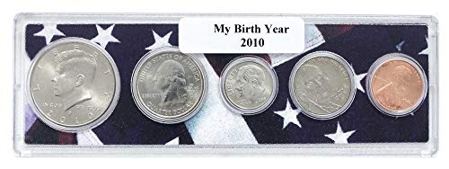 2010-5 Coin Birth Year Set in American Flag Holder Uncirculated