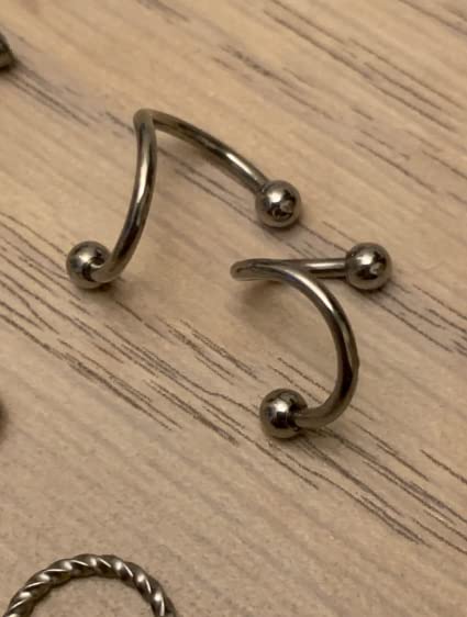 Briana Williams 16G Tragus Earrings Studs Surgical Steel Helix Cartilage Daith Rook Earring Barbell Lip Rings Piercing Jewelry for Women Men