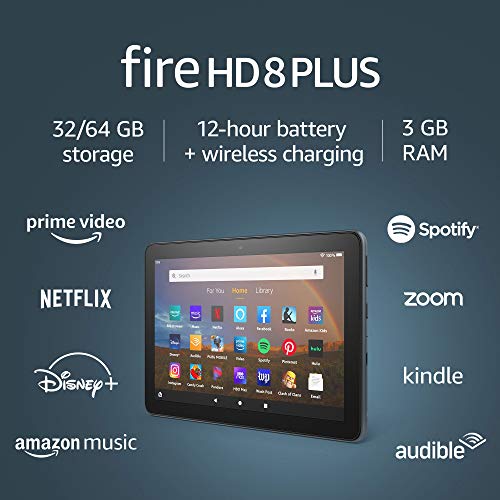 All-new Fire HD 8 Plus tablet, HD display, 32 GB, our best 8" tablet for portable entertainment, Slate