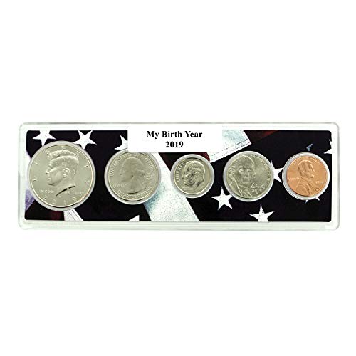 2019-5 Coin Birth Year Set in American Flag Holder Uncirculated