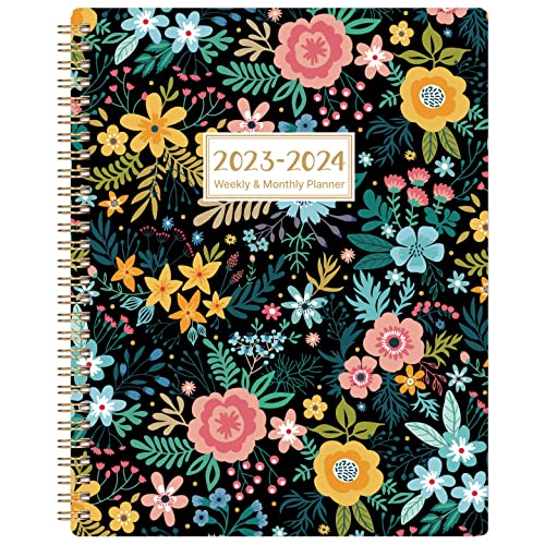 2020-2021 Student Planner - Academic Weekly & Monthly Planner with Marked Tabs, 8.5" x 11", July 2020 - June 2021, Twin-Wire Binding, 2 Ruled Pages, Map & Time Zone, Variety Stickers, Blooming Flowers