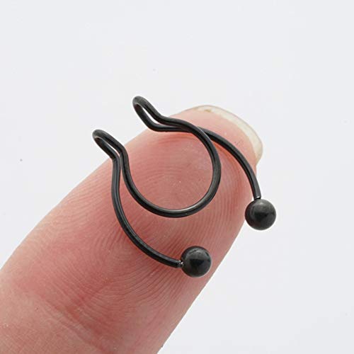 Nose Septum Ring Faux Fake False Imitate Nose Rings Clip Horseshoe Hoop Ring Stainless Steel Body Non Piercing Jewelry