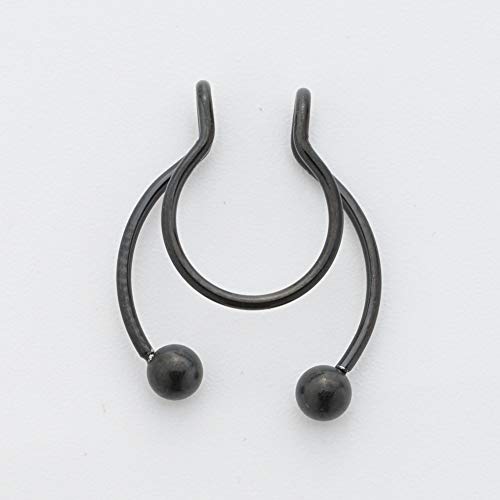 Nose Septum Ring Faux Fake False Imitate Nose Rings Clip Horseshoe Hoop Ring Stainless Steel Body Non Piercing Jewelry