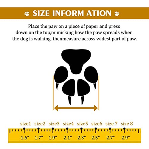 XSY&G Dog Boots,Waterproof Dog Shoes,Dog Booties with Reflective Velcro Rugged Anti-Slip Sole and Skid-Proof,Outdoor Dog Shoes for Medium Dogs 4Ps-Size2