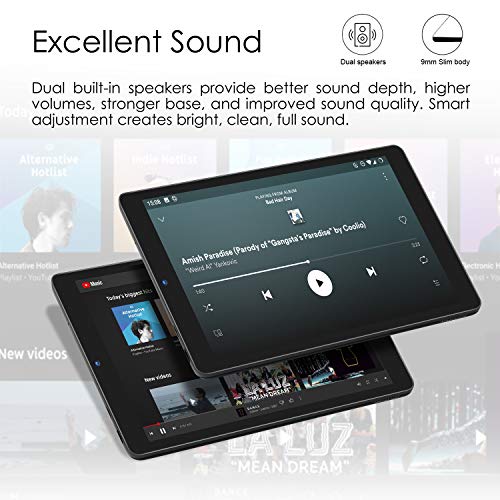 Tablet 9 Inch,Android 10.0 Tablets,9" IPS Full HD Touch-Screen,1.6 GHz Quad Core Processor,2.4 WiFi Bluetooth 4.2,2GB RAM,32GB Storage,4000mAh Battery,Hyjoy HB901 (Black)