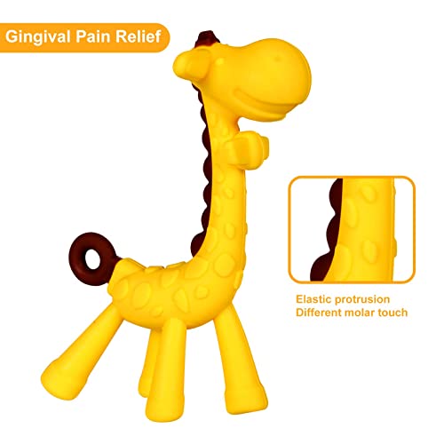 Baby-Teething-Toys (4 Pack)- Banana Teether Toy ï¼Silicone Baby Teethers with Storage Case/BPA-Free Teether Set for Boys & Girls