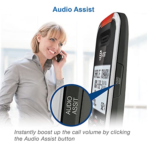 AT&T BL102-2 DECT 6.0 2-Handset Cordless Phone for Home with Answering Machine, Call Blocking, Caller ID Announcer, Audio Assist, Intercom, and Unsurpassed Range