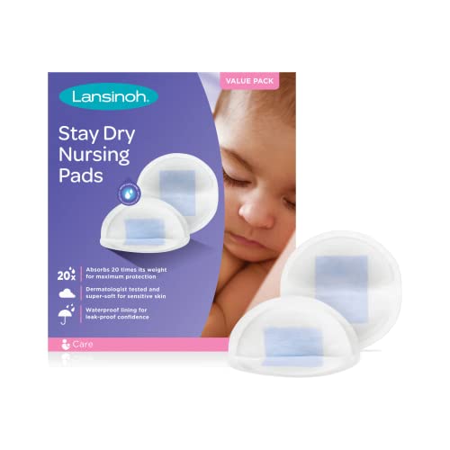Lansinoh Stay Dry Disposable Nursing Pads for Breastfeeding, 200 Count