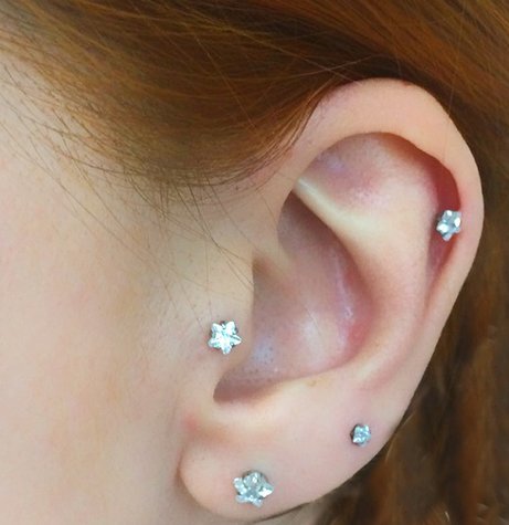 Briana Williams 16G Tragus Earrings Stud Forward Helix Cartilage Earring Stainless Steel Lip Rings Labret Studs Medusa Monroe Piercing Jewelry for Women Men