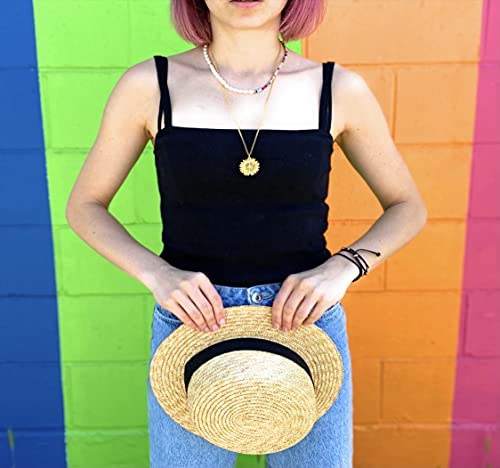 Bohemian Bead Pearl Choker Necklace for Women Girls Handmade Colorful Seed Beaded Choker for Women Jewelry