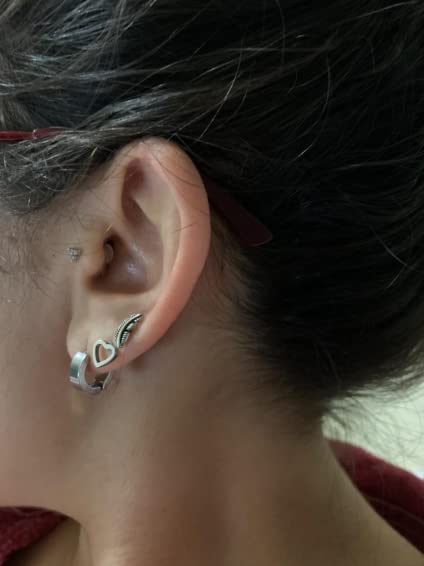 Briana Williams 16G Tragus Earrings Stud Forward Helix Cartilage Earring Stainless Steel Lip Rings Labret Studs Medusa Monroe Piercing Jewelry for Women Men