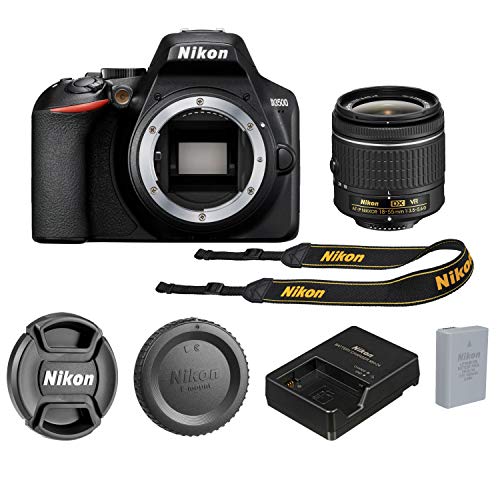 Nikon D3500 DSLR Camera Bundle with 18-55mm VR Lens | Built-in Wi-Fi|24.2 MP CMOS Sensor | |EXPEED 4 Image Processor and Full HD Videos + 64GB Memory(17pcs)