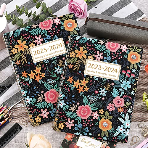 2020-2021 Student Planner - Academic Weekly & Monthly Planner with Marked Tabs, 8.5" x 11", July 2020 - June 2021, Twin-Wire Binding, 2 Ruled Pages, Map & Time Zone, Variety Stickers, Blooming Flowers