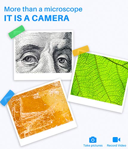 Wireless Digital Microscope Handheld USB HD Inspection Camera with Stand Compatible with iPhone, iPad, Samsung Galaxy, Android, Mac, Windows Computer 50x-100x Magnification