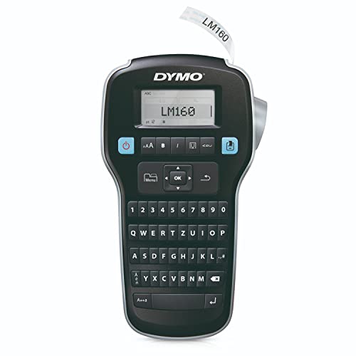 DYMO Label Maker | LabelManager 160 Portable Label Maker, Easy-to-Use, One-Touch Smart Keys, QWERTY Keyboard, Large Display, for Home & Office Organization