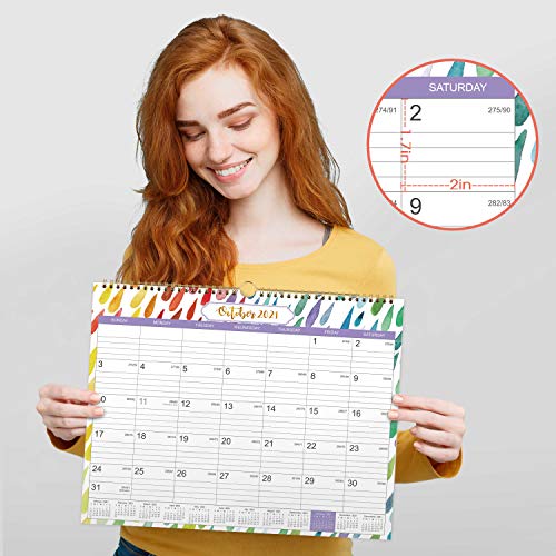 2020-2021 Calendar - 18 Month Wall Calendar with Julian Date, Thick Paper Perfect for Organizing & Planning, July 2020 - December 2021, 14.75 x 11.5 Inches, Wire-Bound
