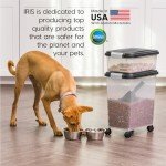 IRIS USA Airtight Pet Food Storage Combo, Black