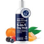 Honest Paws Dog Shampoo and Conditioner - 5-in-1 for Allergies and Dry, Itchy, Moisturizing for Sensitive Skin - Sulfate Free, Plant Based, All Natural, with Aloe and Oatmeal - 8 Fl Oz