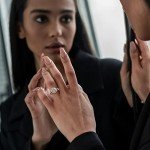 Stunning 3/4 Carat Lab Grown Diamond Ring Set