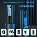 2-Pack Rechargeable Batteries with Dual USB Charger