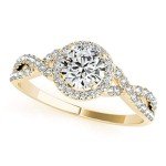 AoneJewelry 3/4 Carat Natural Diamond Engagement Ring Set