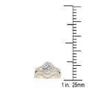AoneJewelry 3/4 Carat Natural Diamond Engagement Ring Set