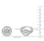 Dazzlingrock 1.00 Carat Halo Diamond Engagement Ring Set