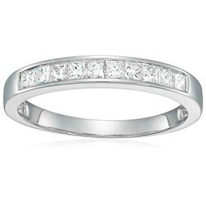 Diamond Anniversary Band for Women in White Gold