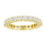14K Yellow Gold 3 Carat Diamond Eternity Ring