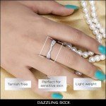 Elegant 14K White Gold Diamond Contour Wedding Band