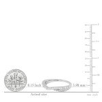 Elegant 14K White Gold Diamond Contour Wedding Band