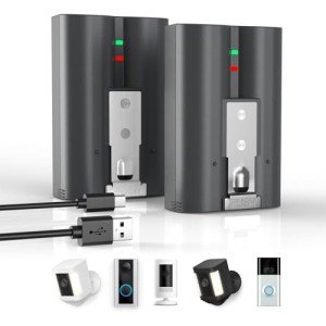 Ring Battery Replacement - 2 Pack, 7200mAh