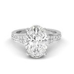 1 Carat Lab Grown Diamond Vintage Engagement Ring