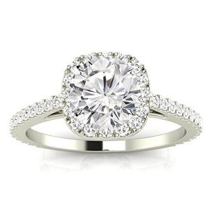 14K White Gold 1 Carat Lab Grown Diamond Ring