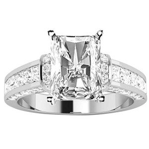 14K White Gold 2 Carat Lab Grown Diamond Ring