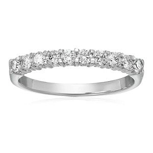 Diamond Anniversary Band for Women in 14K White Gold