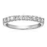 Diamond Anniversary Band for Women in 14K White Gold