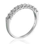 Diamond Anniversary Band for Women in 14K White Gold
